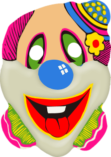 Vintage Halloween Clown Mask Magnet