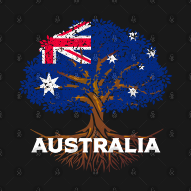 Discover Australia Flag Tree - Australia Flag - T-Shirt