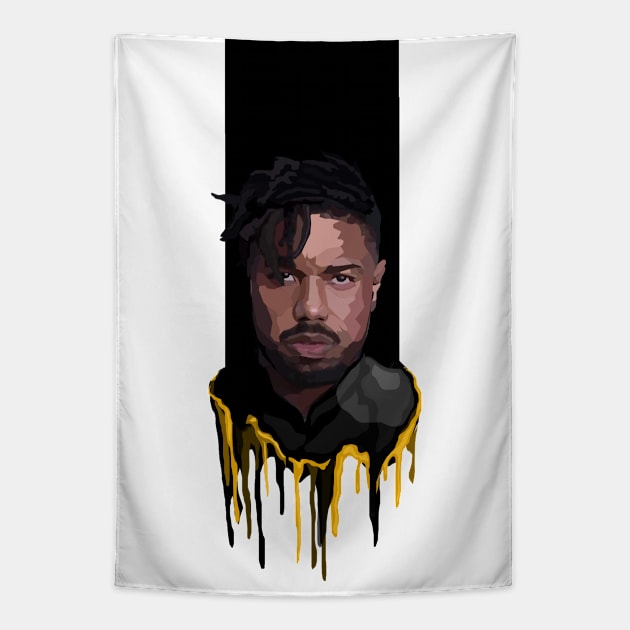 Killmonger - Dripping Gold Tapestry by lsjordan