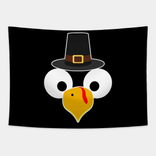 Turkey Face Thanksgiving Halloween Tapestry