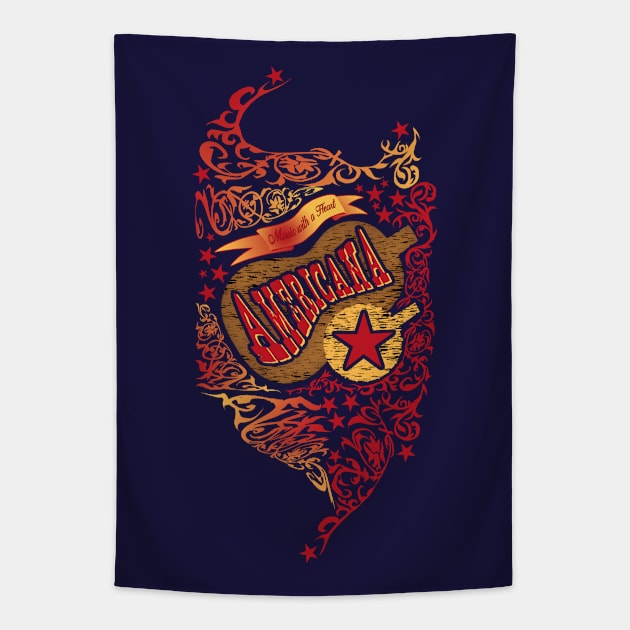 AMERICANA - Music with a Heart Tapestry by Colette