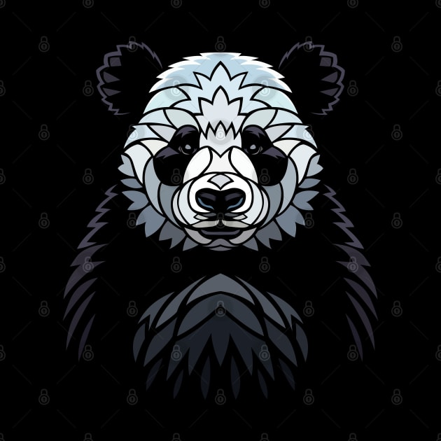 Tribal Frontal Panda by albertocubatas