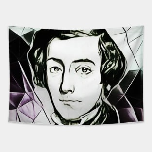 Alexis de Tocqueville Black And White Portrait | Alexis de Tocqueville Artwork 3 Tapestry