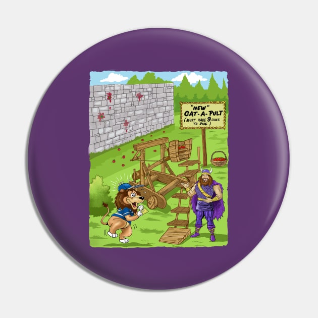 Minnesota Vikings Fans - Kings of the North vs Curious Kitties Pin by JustOnceVikingShop