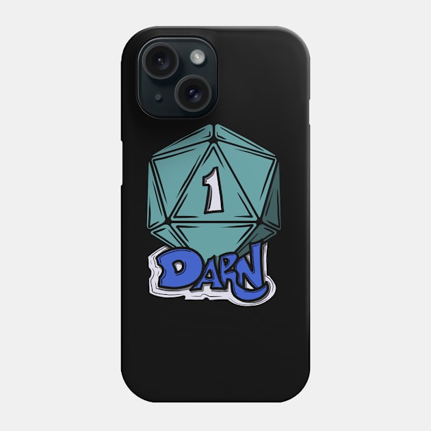 Darn - Blue Phone Case by Fighter Guy Studios