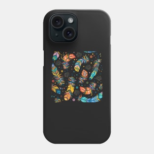 Feathers Seamless Colorful Pattern Phone Case