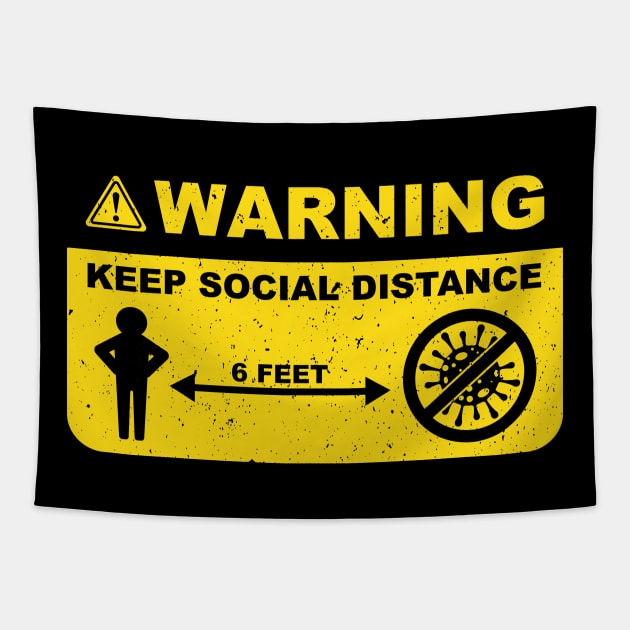 KEEP SOCIAL DISTANCE Tapestry by ammghazali