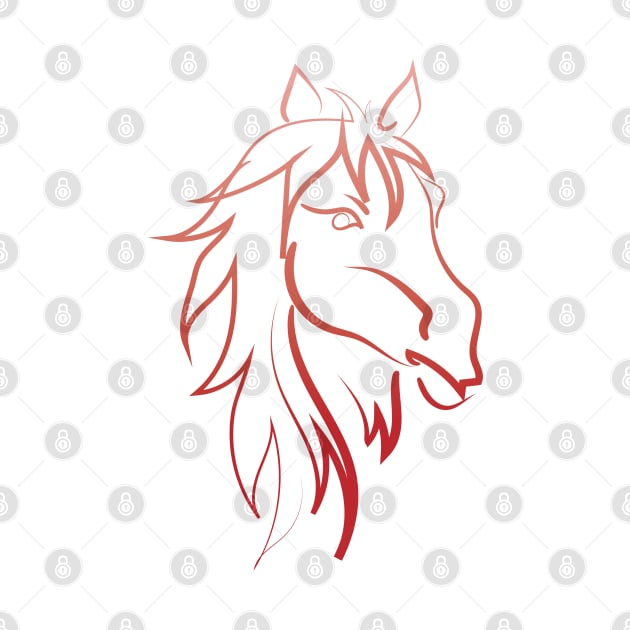 Horse Outline Silhouette Puny | Animals by Art by Ergate