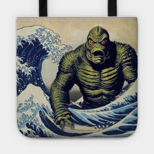 The Creature from the Black Lagoon and the Great Wave Tote