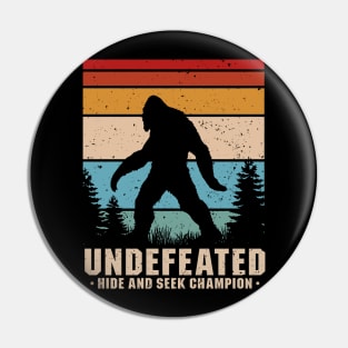 Undefeated Hide and Seek World Champion - Bigfoot Pin