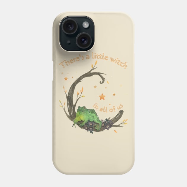 A Little Witch In All of Us Frog Phone Case by MalibuSun