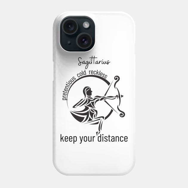 Funny Zodiac - Sagittarius Phone Case by Slightly Unhinged