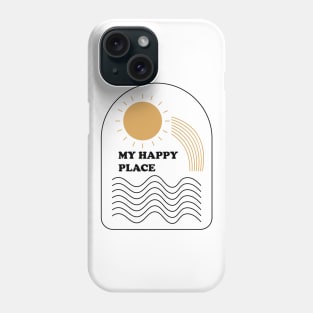 My happy place - retro summer beach vacation vibe Phone Case