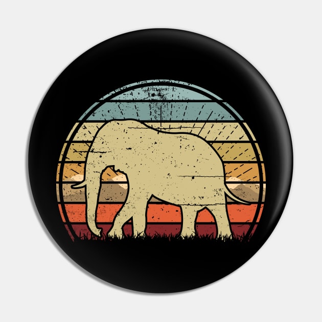 Elephant Sunset Pin by Nerd_art