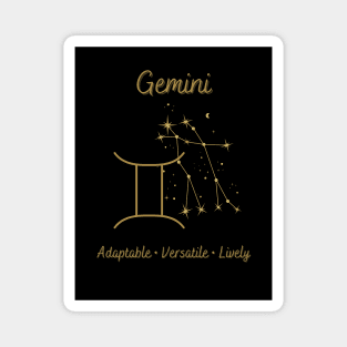 Astrology Collection - Gemini (Symbol & Constellation) Magnet