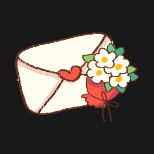 Love letter with flower bouquet T-Shirt