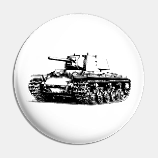 8bit old tank Pin by AdiDsgn