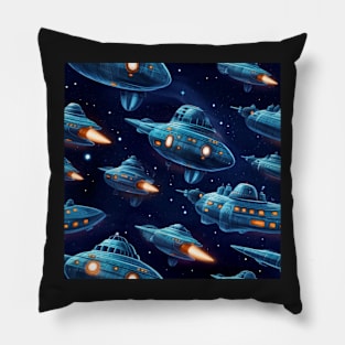 Spaceship Pattern Pillow