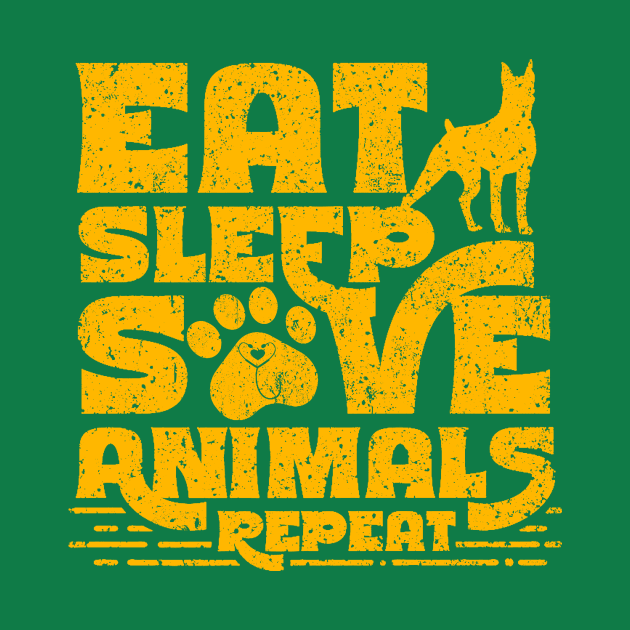 Eat Sleep save animals Repeat pet paw by kyoiwatcher223