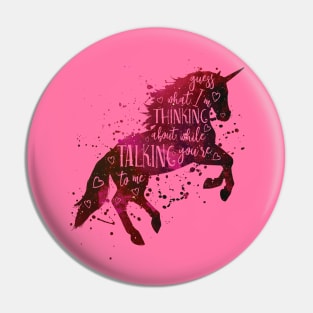 Pink Unicorn Splash Pin