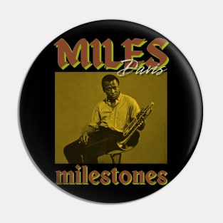 Miles Davis Vintage 1991 // Milestones ORiginal Fan Design Artwork Pin