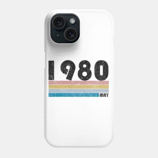 38th Birthday Gift Retro Born May of 1980 Phone Case