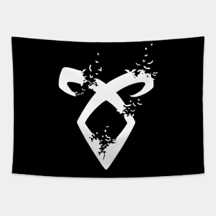 Shadowhunters / The mortal istruments - Angelic power rune with destructive bats (white) - Clary, Alec, Jace, Izzy, Magnus - Mundane Tapestry