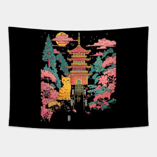 Catzilla Cat Purring Power Tapestry