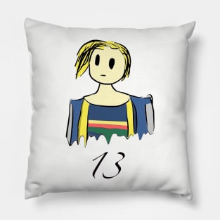 13th doctor cartoon Pillow