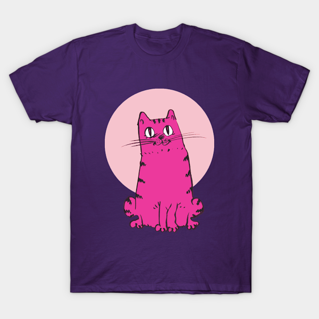 Purple Pink Cat Sweet Cartoon Purple Cat T Shirt Teepublic