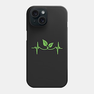 Heartbeat Plant Heartbeat, Pulse Green, Vegan, Frequency Wave Planet Phone Case