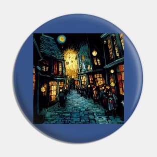 Starry Night in Diagon Alley Pin