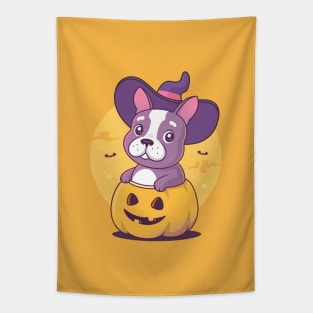 Frenchie Halloween Tapestry