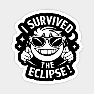 I Survived The Eclipse Funny Eclipse 2024 shirt -Eclipse Tee Magnet