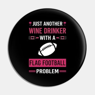 Wine Drinker Flag Football Pin