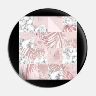 Cute Rose Gold Tropical Palm Trees Pin