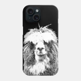 Black and White Alpaca Phone Case