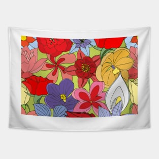 Unique Floral Pattern Tapestry