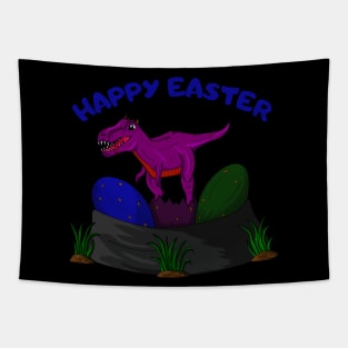 Happy Easter Wished Cute Dinosaur Tapestry