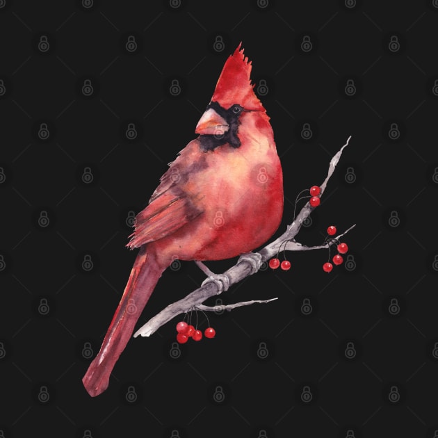 Red cardinal painting by InnaPatiutko