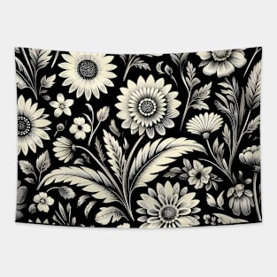 White Flowers Tapestry