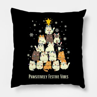 pawsitively Festive Vibes | catmas Pillow