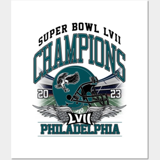 Philadelphia Eagles NFC Champions Super Bowl LVII (2023) Official Prem –  Sports Poster Warehouse