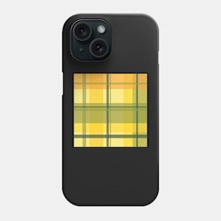 early summer plaid in happy yellow, orange and juicy green seamless pattern Phone Case