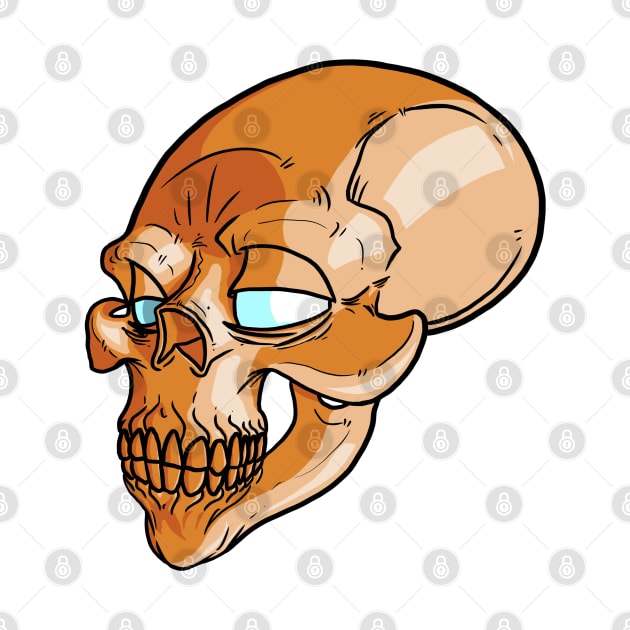 cartoon skull by JayWillDraw