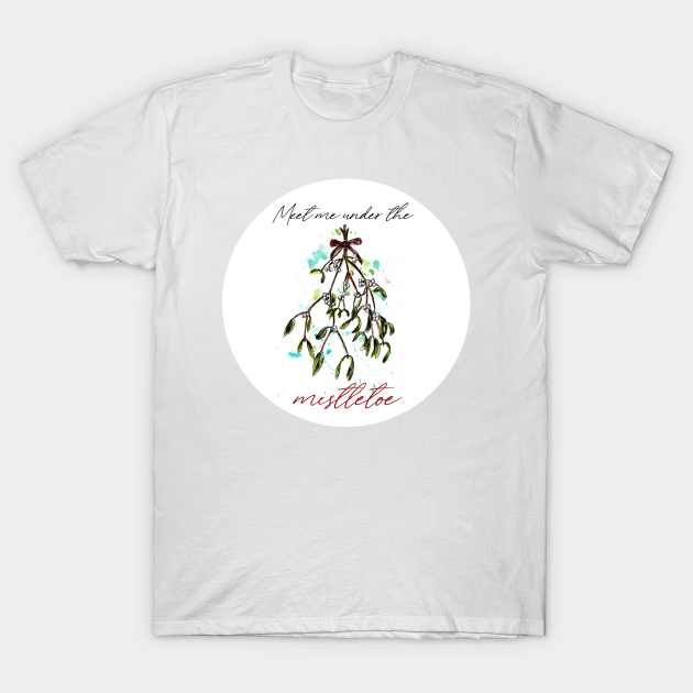 Meet Me Under The Mistletoe Vintage 50\u2019s Style Graphic Tee