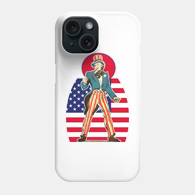 United States of America Uncle Sam patriot Phone Case by Marccelus