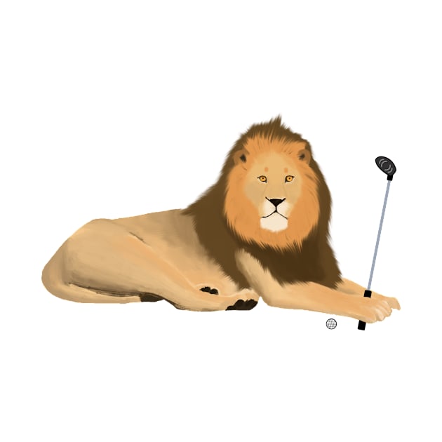 Golf Lion by College Mascot Designs