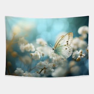 Butterfly Flower Nature Serene Tranquil Tapestry