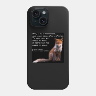 Fox quote the little prince Antoine de Saint-Exupéry Phone Case